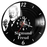 Zegar ścienny z płyty winylowej Sigmund Freud 1132.14