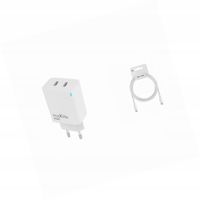 Ładowarka sieciowa GaN 45W dwa USB-C z kabelem do Redmi Note 14 Pro Plus 5G