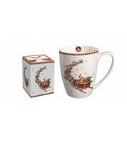 KUBEK DUO ŚWIĘTA SANIE MIKOŁAJ NA PREZENT 360 ML