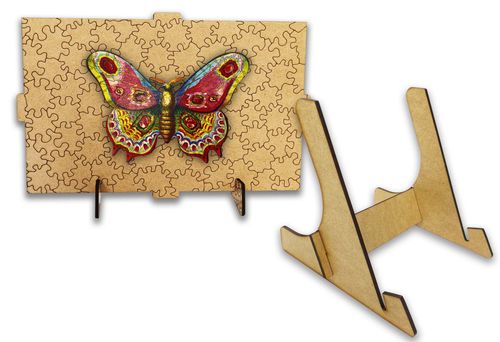 Puzzle Drewniane dla dzieci i dorosłych Motyl 3 w pudełku drewnianym na Arena.pl