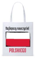 Dzień Nauczyciela Prezent Torba Eco Biała Shopper Z Nadrukiem Ze Zdjęciem