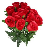 SZTUCZNE KWIATY ROŚLINY RÓŻA RÓŻE BUKIET GĘSTY XXL