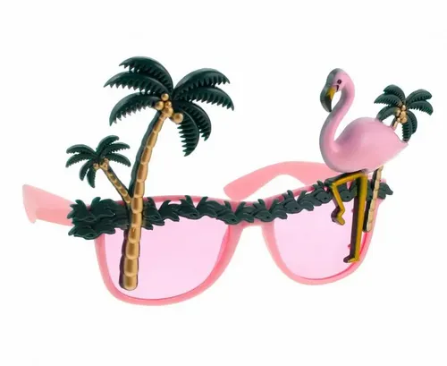 Okulary imprezowe hawajskie flaming palma, 1 szt. na Arena.pl