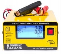 PROSTOWNIK MIKROPROCESOROWY AKUMULATOROWY 12V 24V PM-PM-50B
