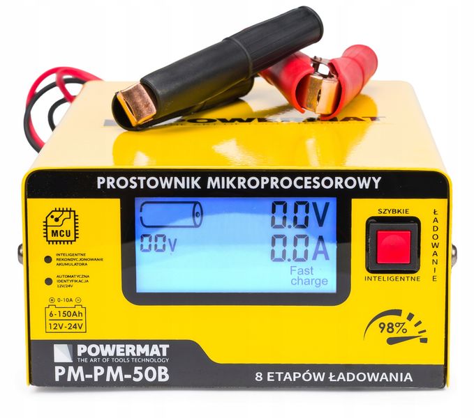 PROSTOWNIK MIKROPROCESOROWY AKUMULATOROWY 12V 24V PM-PM-50B zdjęcie 1