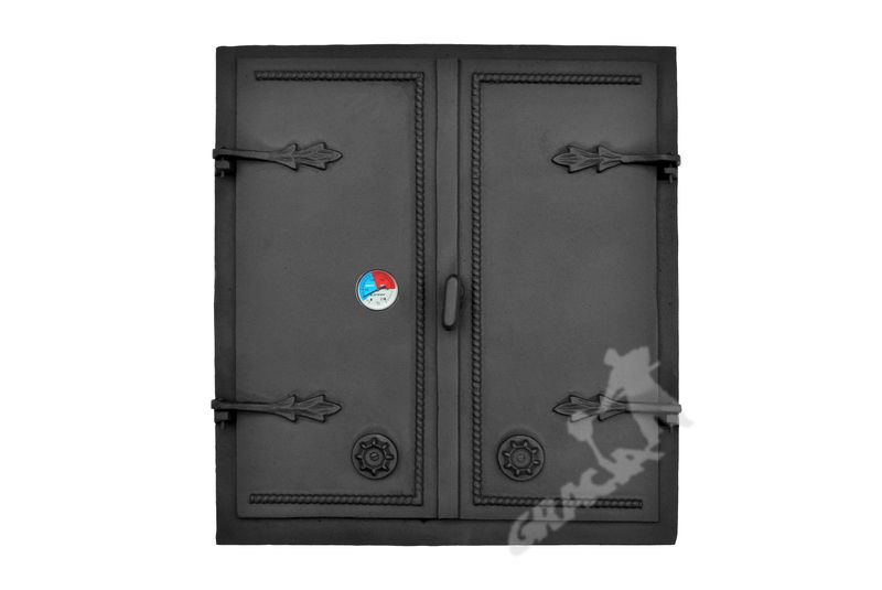 DRZWI A4 - 70X65 CM + TERMOMETR 0-250°C ŻELIWNE DO WĘDZARNI CHLEBOWE zdjęcie 1