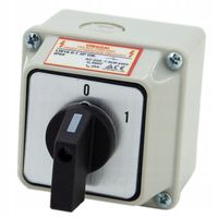 ŁĄCZNIK KRZYWKOWY 16A 0-1 3F WYŁĄCZNIK ROZŁĄCZNIK ZASILANIA W OBUDOWIE IP65