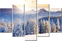 100CM 150CM OBRAZ 5 ELEM ZIMA GÓRACH ŚCIENNY