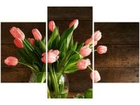 90X60CM OBRAZ CZERWONE TULIPANY