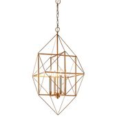 Świecznikowy żyrandol L&-180228 Light& geometryczny złoty
