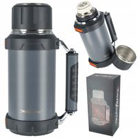 DUŻY TERMOS TURYSTYCZNY PRÓŻNIOWY 2L NA KAWĘ HERBATĘ 30-54H STALOWY