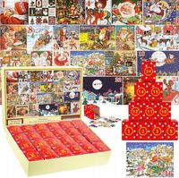Kalendarz Adwentowy Puzzle Na Boże Narodzenie 1000 Elementów Obrazki Kolaż