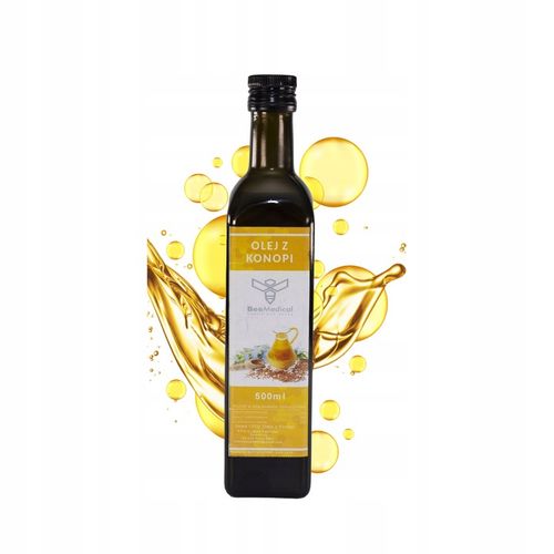 Olej Konopny Tłoczony Na Zimno Świeży Niefiltrowany 500 ml z Konopii Konopi na Arena.pl