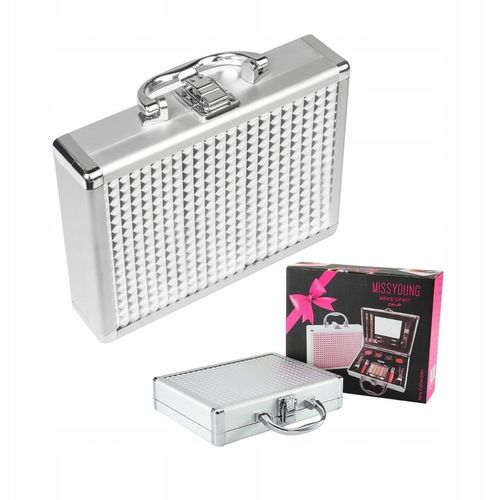 Kuferek Z Kosmetykami Walizka Zestaw Do Makijażu Makeup Paleta Cieni na Arena.pl