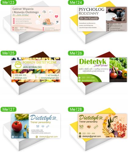 Wizytówki firmowe Foliowane 1000 szt duży wybór STOMATOLOGIA ORTODONCJA na Arena.pl