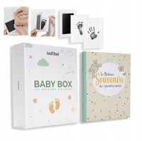 Prezent Dla Niemowlaka Zestaw Narodziny Dziecka Album Pudełko Box Odcisk