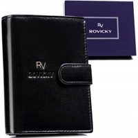 stylowy, skórzany portfel męski na zatrzask - rovicky