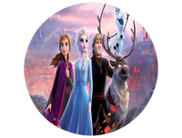 Opłatek na tort Kraina Lodu