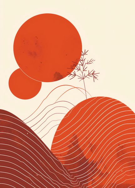 Plakat 39,5x55cm Ciepło Czerwieni zdjęcie 1