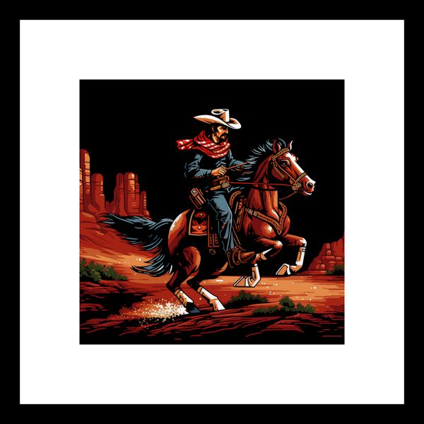 Plakat 20x20cm Galop przez Prerię zdjęcie 3