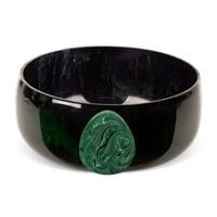 Misa dekoracyjna szklana CAPRI 25X26X10 czarna + zielona