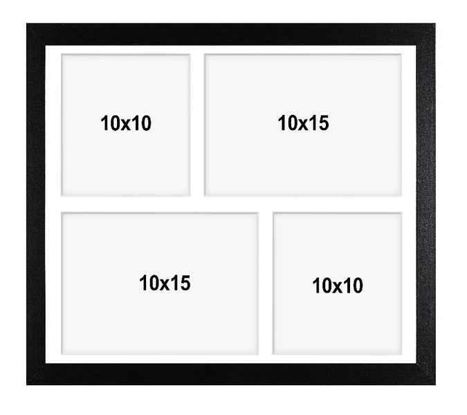 Ramka na 4 zdjęcia Hekla 24x30x4 foto galeria czarny 1szt. zdjęcie 3