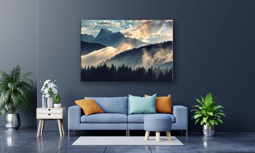 OBRAZ NA PŁÓTNIE 061 Mgła w górach 30x20cm na Arena.pl