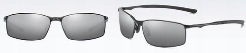 ALUMINIOWE MĘSKIE OKULARY POLARYZACYJNE CZARNE 559 na Arena.pl