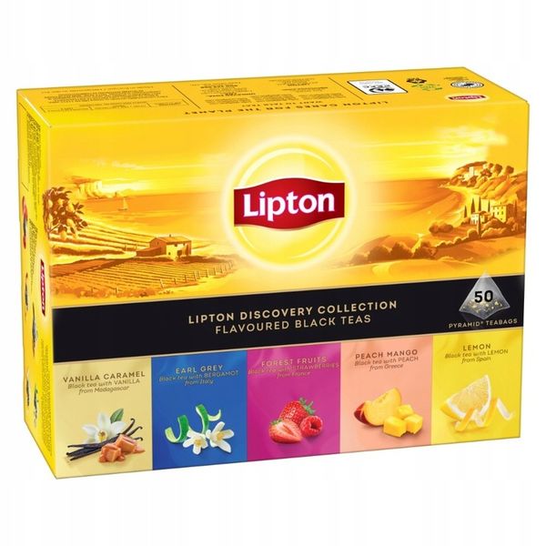 Herbata czarna Lipton Discovery Collection Variety Pack 50 piramidek zdjęcie 10