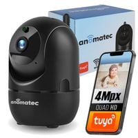 CZARNA KAMERA BEZPRZEWODOWA WIFI 4MPX WEWNETRZNA NIANIA IP APLIKACJA TUYA