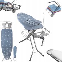 DESKA DO PRASOWANIA DUŻA FULL 130x48cm Z UCHWYTEM NA ŻELAZKO + RĘKAWNIK