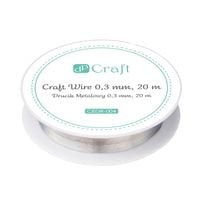 drucik metalowy 0,3 mm, 20 m - srebrny 6464 a'6