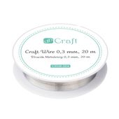 drucik metalowy 0,3 mm, 20 m - srebrny 6464 a'6