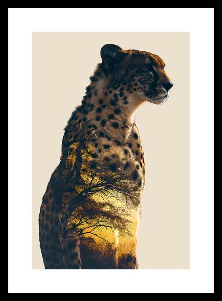 Plakat 20x30cm Gepard Duch Sawanny zdjęcie 3