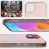 etui case na iphone 15 plus liquid crystal glitter - różowo przezroczyste