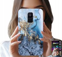 ETUI DO SAMSUNG A6 2018 - MARMUREK MARMURKI DAMSKIE WZORY +SZKŁO