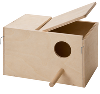 JK Budka lęgowa LUX 2 lęgówka domek gniazdo ptaków papug falistej 22×13×14