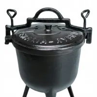 KOCIOŁEK ŻELIWNY GARNEK MYŚLIWSKI CIĘŻKI 15L + GRATIS