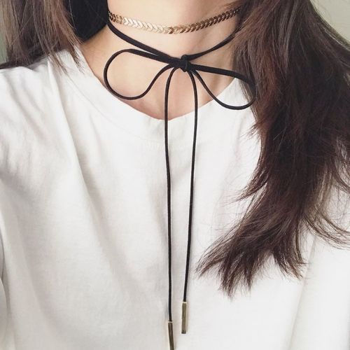 Choker Chevron - Bordowy N482Bor na Arena.pl