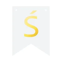 Baner DIY 16 cm - literka Ś