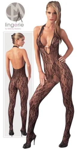 xqse kombinezon z siateczki czarny z perłami l/xl na szyję na Arena.pl