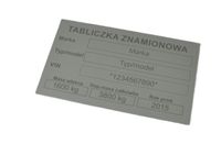 Tabliczka z grawerem na zamówienie z aluminium w kolorze srebrnym 1mm