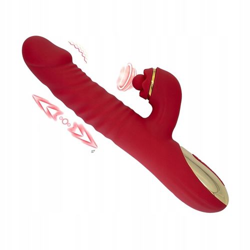 Wibrator Damski Duży Obrotowo Posuwisty Masażer 10 Trybów Wibracji 3w1 na Arena.pl