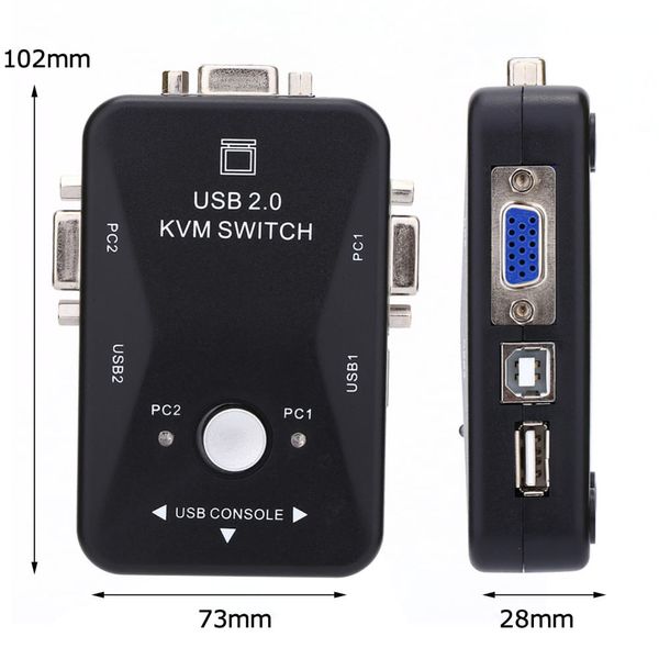 Switch KVM USB 2.0 na 2xPC 2xUSB zdjęcie 1