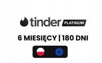 TINDER PLATINUM - 6 MIESIĘCY - 180 DNI - KARTA PODARUNKOWA |GLOBAL| BEZ VPN