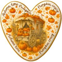 CIASTKO LUKROWANE TRAVELING WAGON ROZ.XL SERCE JESIEŃ RĘCZNIE ROBIONE