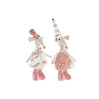 Figurka Dekoracyjna DKD Home Decor Różowy Myszka 16 x 11 x 55 cm (2 Sztuk)