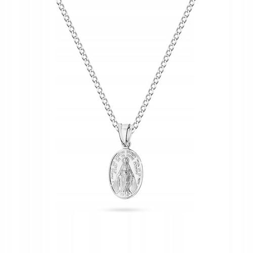 SREBRNY ŁAŃCUSZEK pr. 925 CUDOWNY MEDALIK + GRAWER na Arena.pl