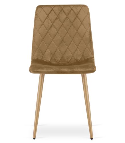 Krzesło TURIN - brązowy aksamit / nogi kolor drewna x 3 na Arena.pl