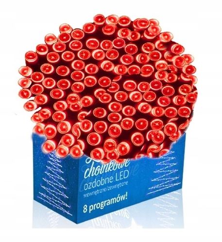 Lampki Choinkowe LED 500 Czerwone 38 m Zewnętrzne Wewnętrzne IP44 na Arena.pl